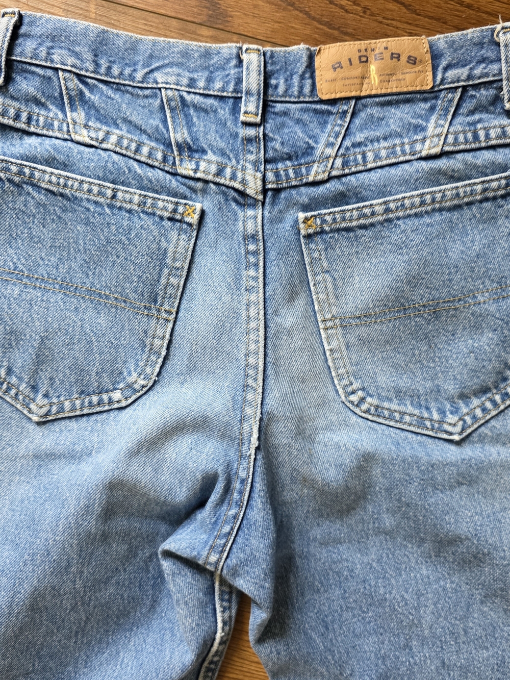 Vintage 90s Riders Light Blue High Rise Denim Jeans Straight Leg